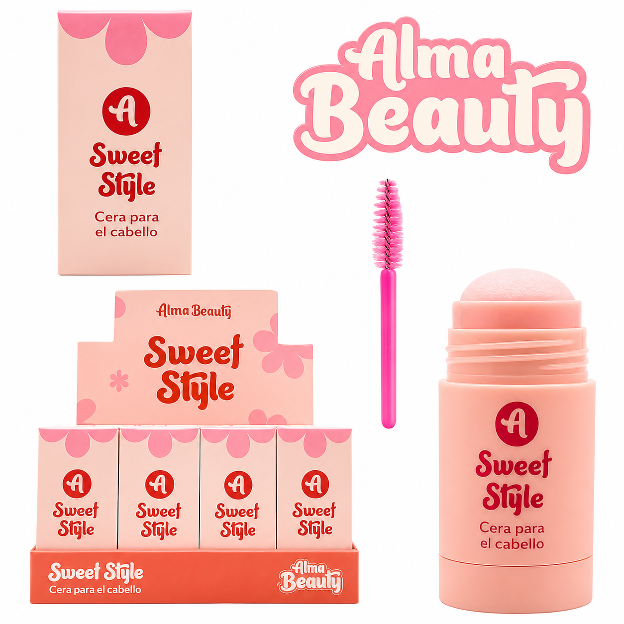Cera Moldeadora Y Fijadora Para El Cabello Y Cejas Pink Alma Beauty