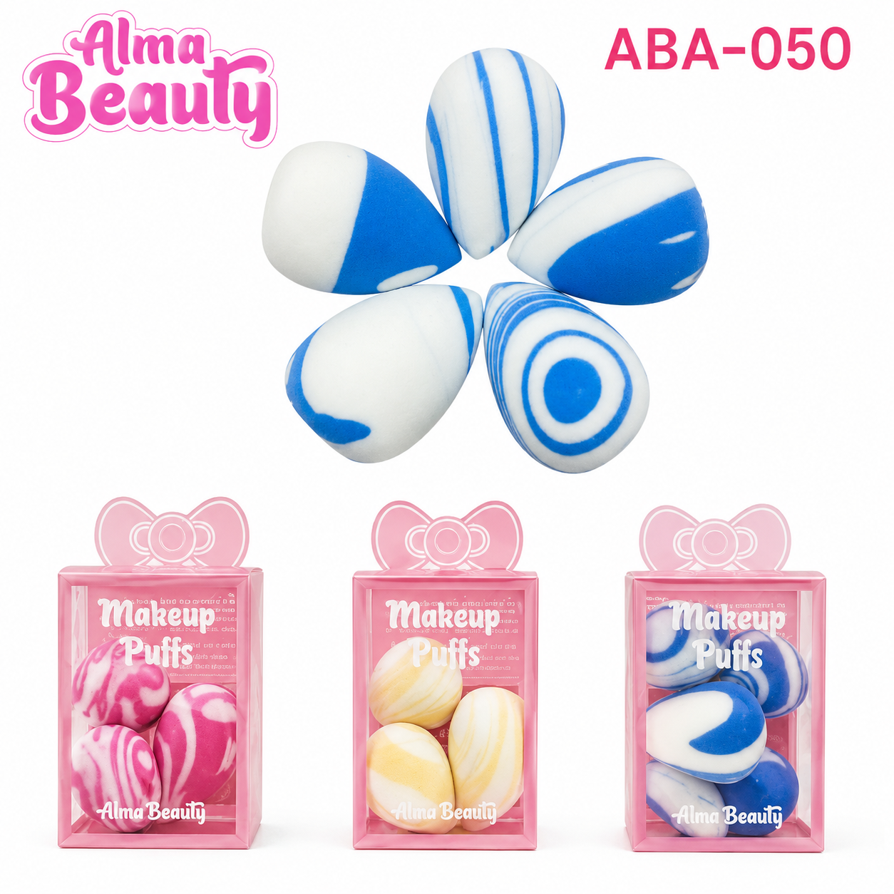 Kit X5 Mini Blender Gotas Marmoleado Alma Beauty