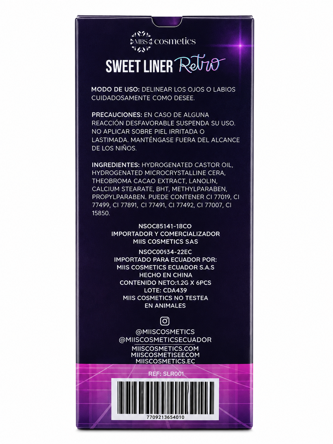Lápiz Delineador En Gel Sweet Liner Retro Miis