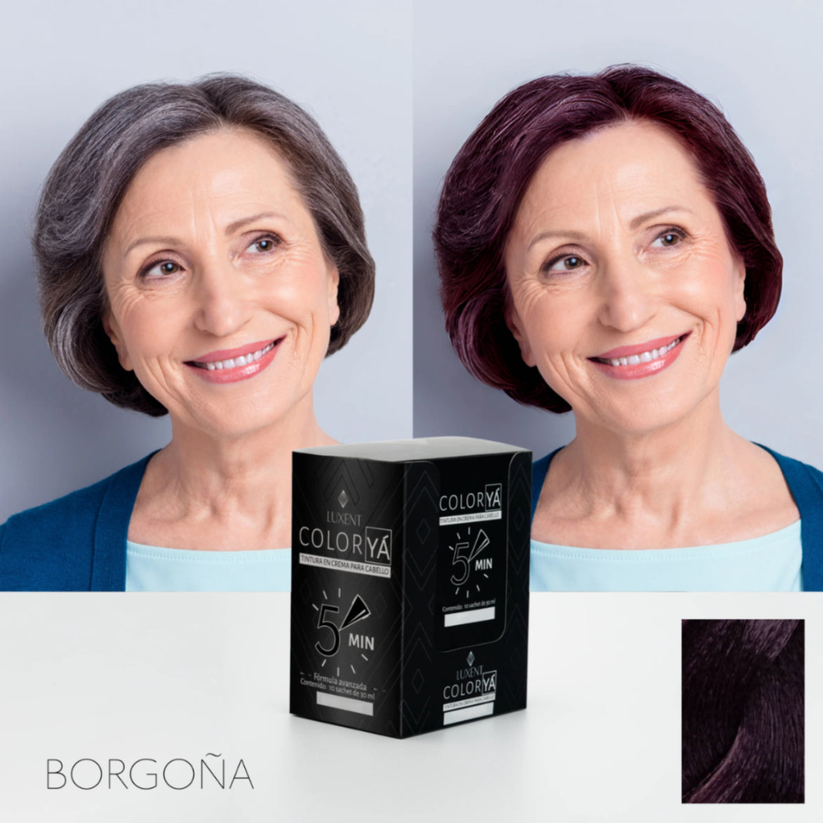 Tinte Sobre Borgoña Color Ya