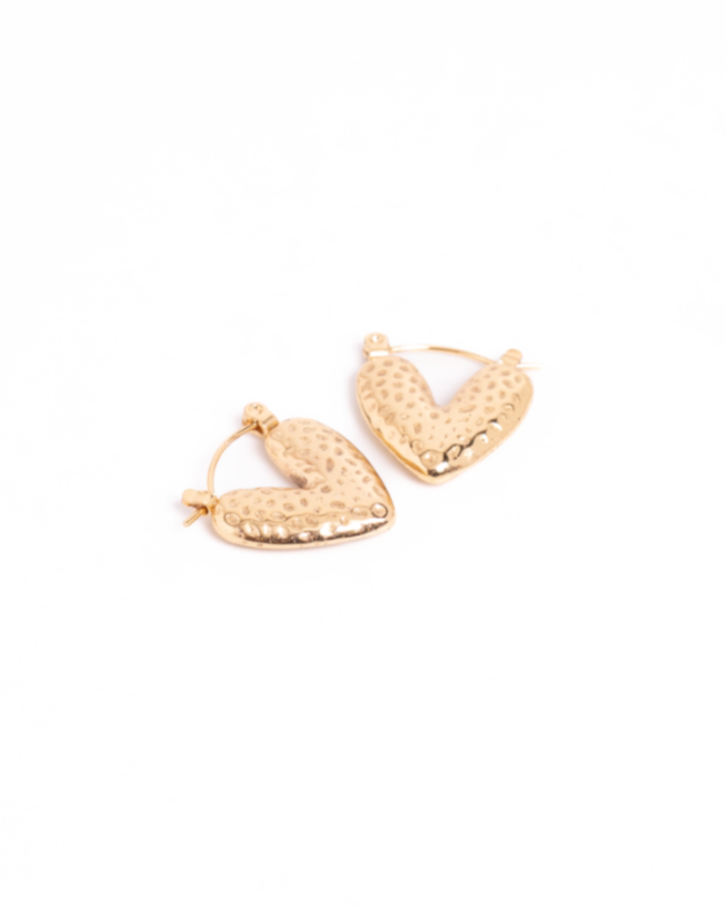 Aretes Fantasía Corazón Dorado Importados
