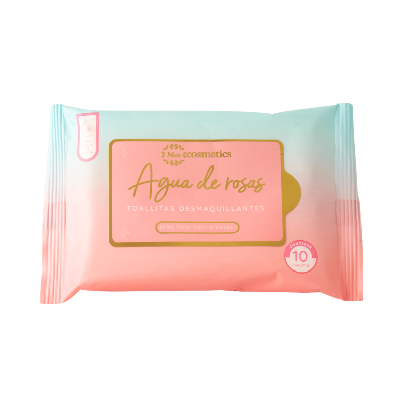 Toallitas Desmaquillantes X 10 Agua De Rosas MIIS COSMETICS