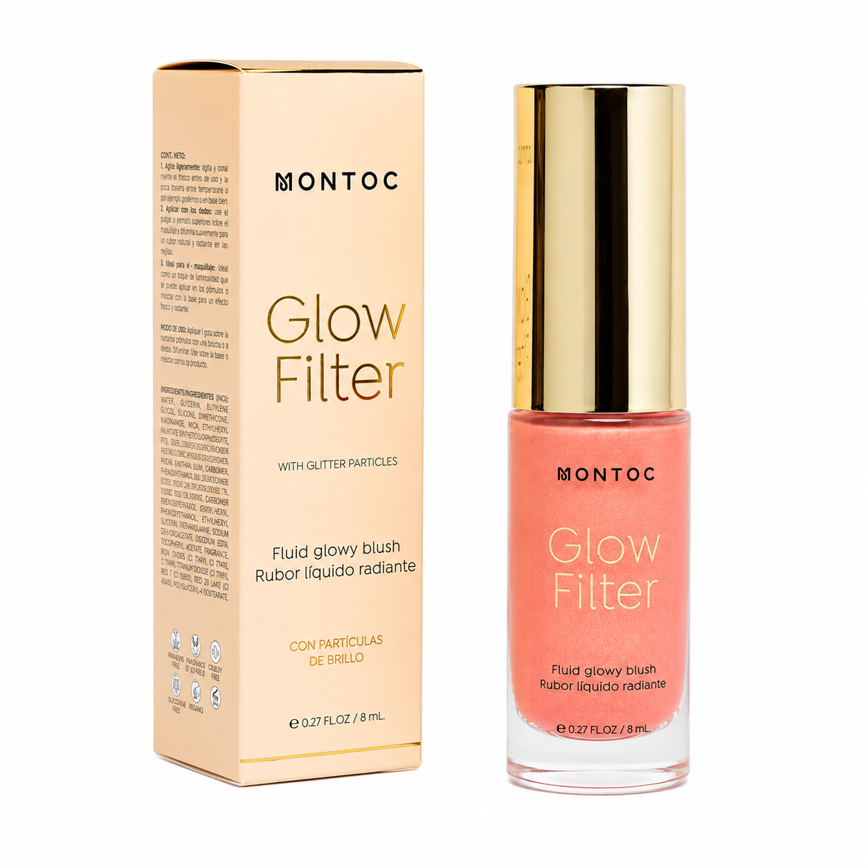 Rubor Liquido Glow Filter Durazno MONTOC