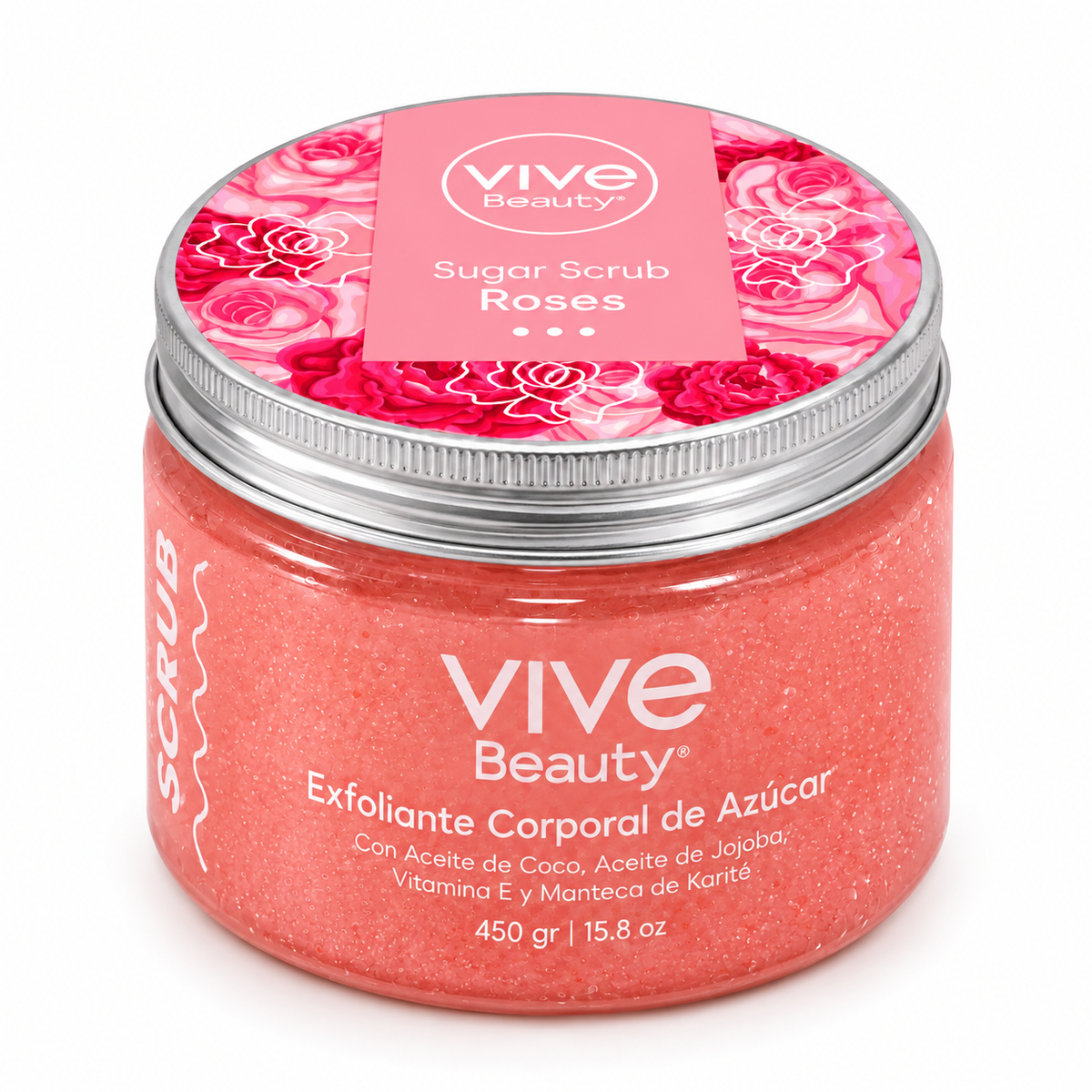 Sugar Scrub Roses 450Ml Vive Beauty