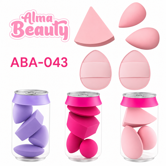 Barrilito X5 Surtidos (2 Mini Blender+2 Borlitas+ 1 Esponja) Alma Beauty