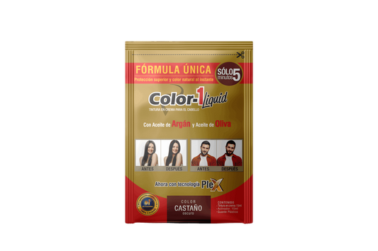 Color 1 Tinte Liquido Castaño Oscuro 6 Sachets