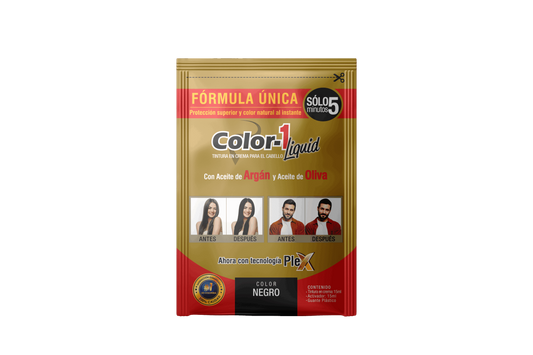 Color 1 Tinte Liquido Negro  6 Sachets