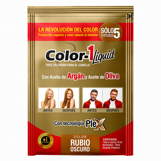 Color 1 Tinte Liquido Rubio Oscuro 6 Sachets