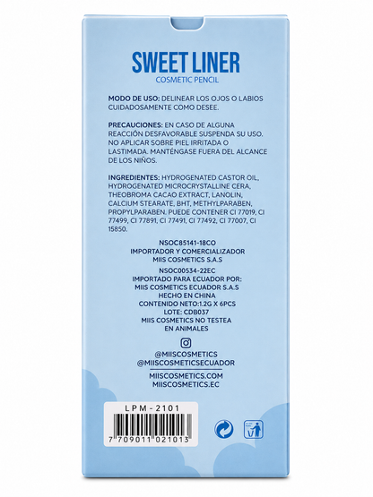 Caja de Lapices Delineador Sweet Liner Miis Cosmetics
