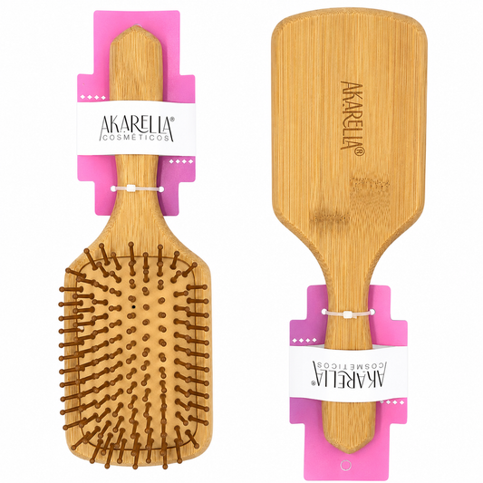 Cepillo Para Cabello Bambu Cuadrado