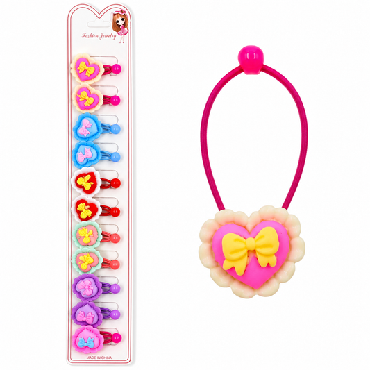 Colero Corazón Moño Colores Surtidos X6 Pares