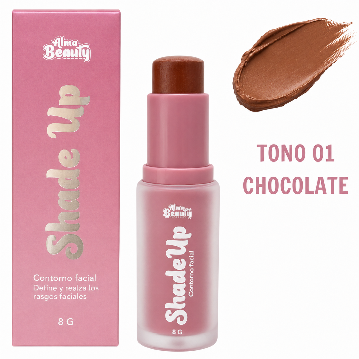 Contorno Facial En Barra Tono #01 Chocolate Alma Beauty