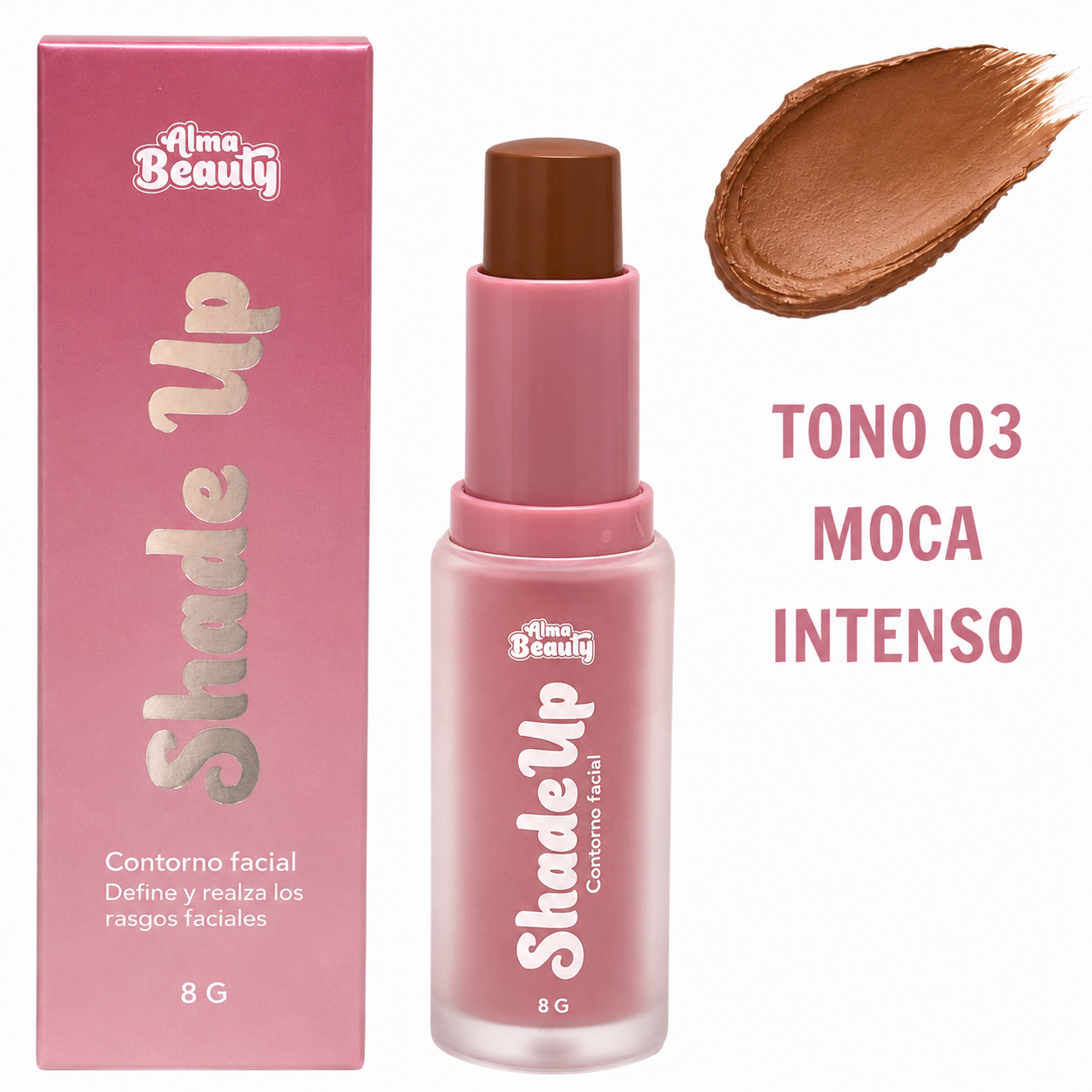 Contorno Facial En Barra Tono #03 Moca Intenso Alma Beauty