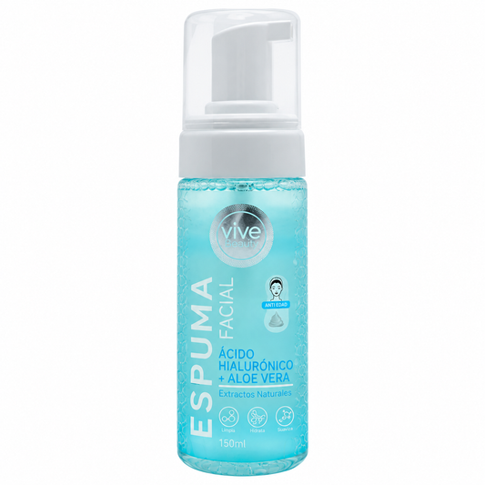 Espuma Facial Hialurónico+Aloe Vera 150 Ml Vive Beauty