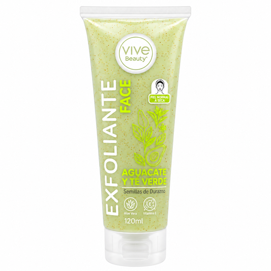 Exfoliante Facial Aguacate Y Te Verde 120Ml Vive Beauty