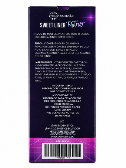 Lápiz Delineador En Gel Sweet Liner Retro Miis