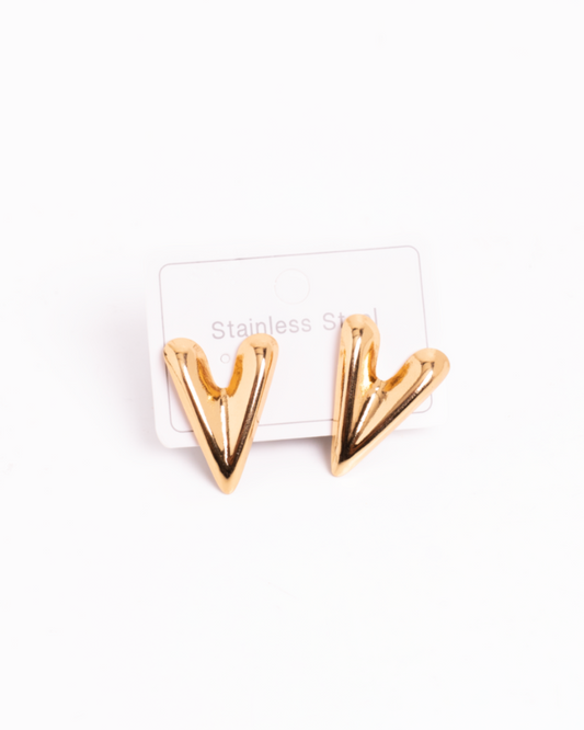 Aretes Fantasía Geométricos Dorados Importados