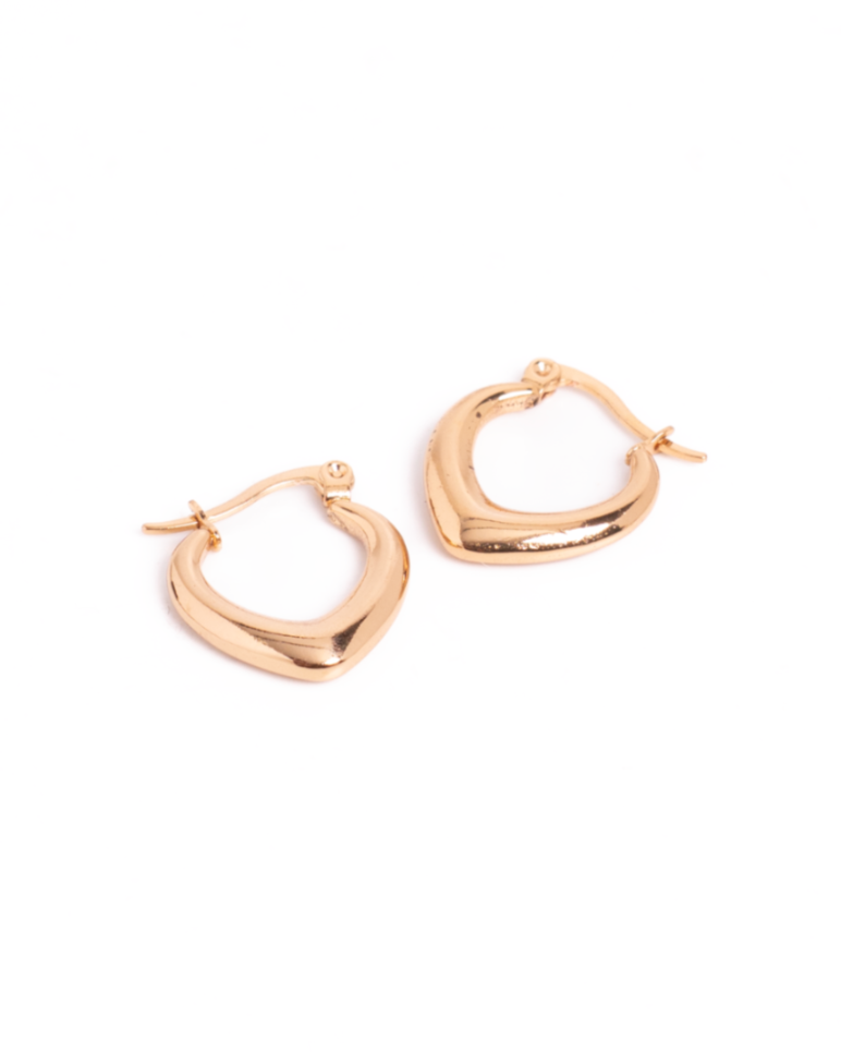 Aretes Fantasía Óvalo Texturizado Dorado Importados