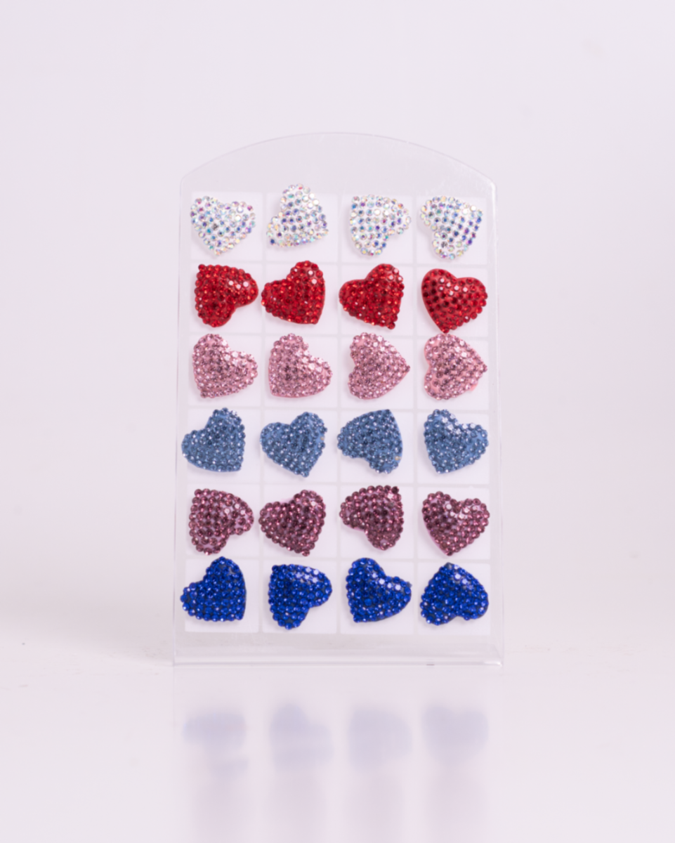 Caja Aretes Corazon Radiante Importados