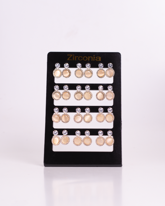 Caja Aretes Gota Perla Importados