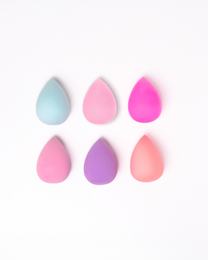 Esponja De Maquillaje Tipo Gota De Agua Pantera Celeste