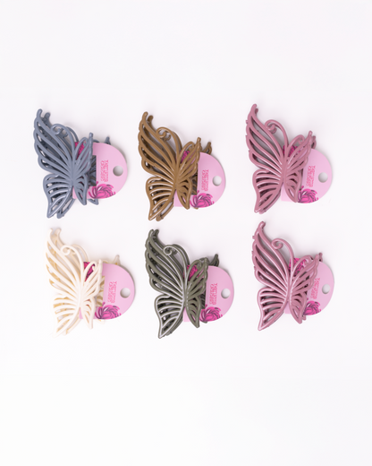 Pinzas Para El Cabello Tipo Mariposa Pantera Celeste