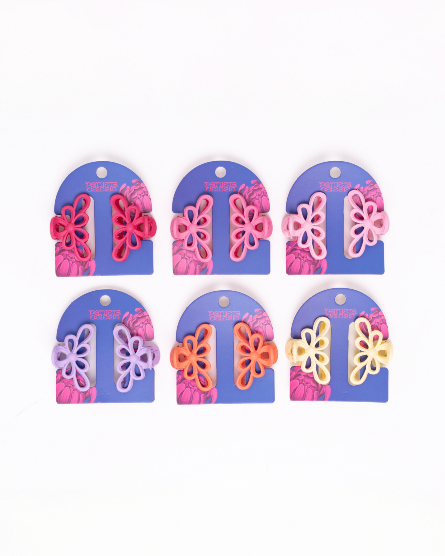 Set 2 Piezas Pinzas Para Pelo Pantera Celeste