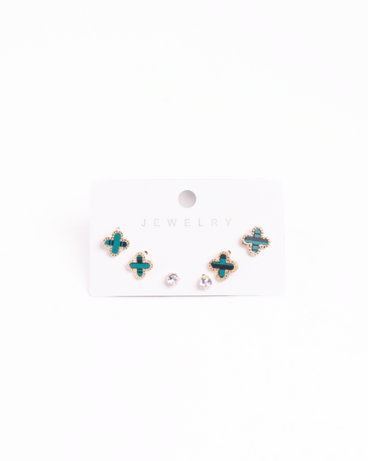 Set De Aretes De Fantasía X 3 Pares Cada P226 Importados