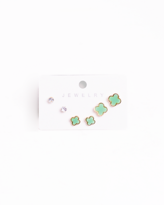 Set De Aretes De Fantasía X 3 Pares Cada P227 Importados