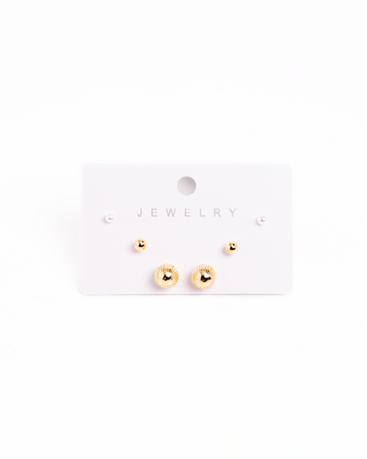 Set De Aretes De Fantasía X 3 Pares Cada P232 Importados