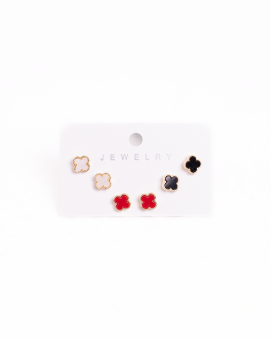 Set De Aretes De Fantasía X 3 Pares Cada P234 Importados