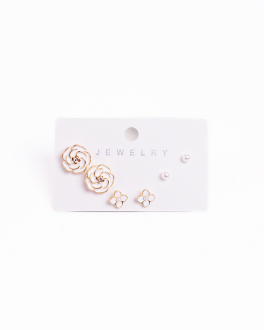Set De Aretes De Fantasía X 3 Pares Cada P235 Importados