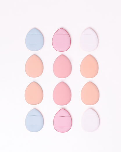 Set De Esponjas Maquillaje X 4 Unidades Pantera Celeste