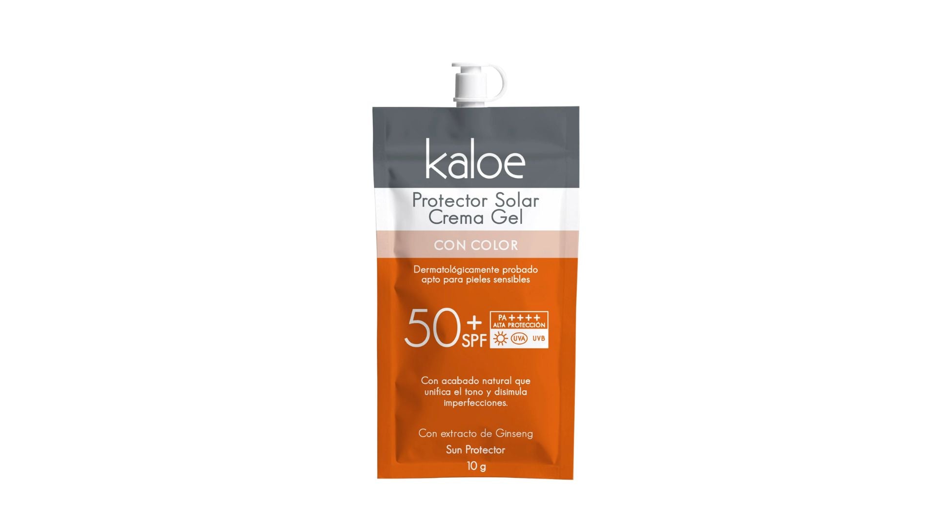 Protector Solar Crema Sachet con Color 10g Kaloe
