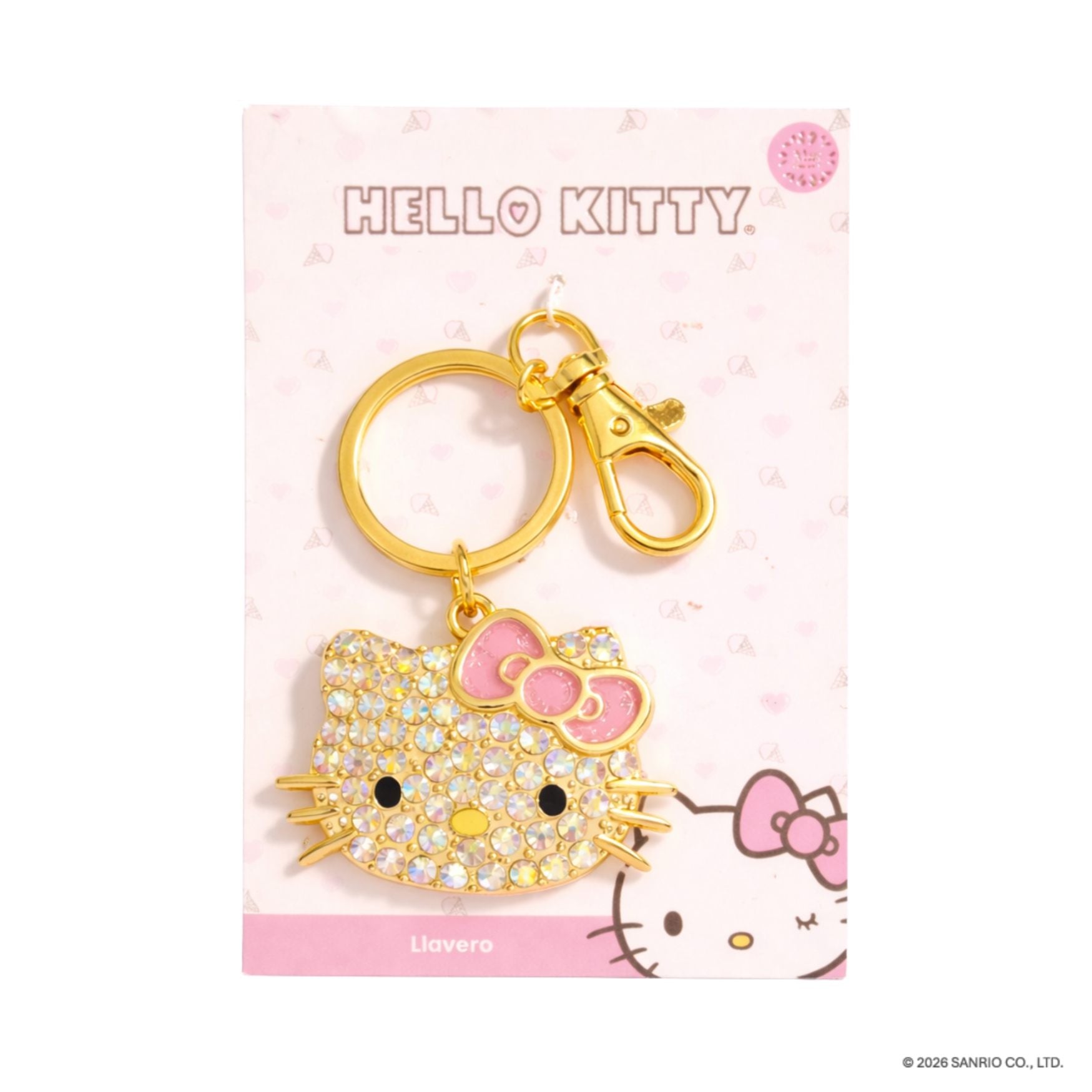 Llavero Hello Kitty Dorado MIIS COSMETICS