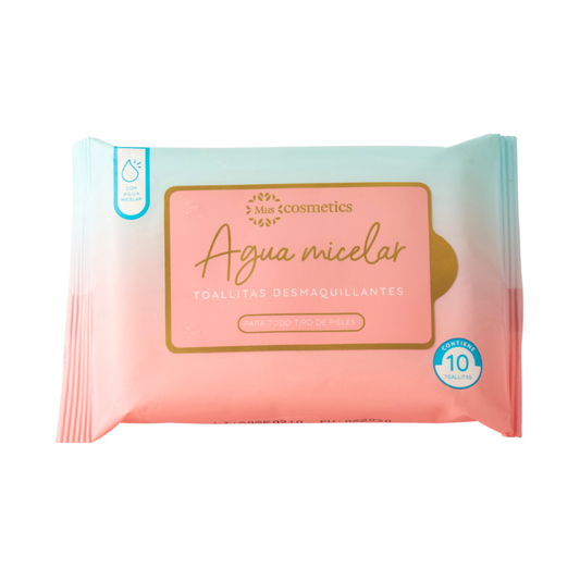 Toallitas Desmaquillantes X 10 Agua Micelar Sas MIIS COSMETICS