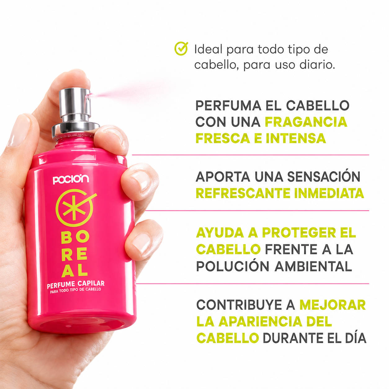 Perfume Capilar Boreal Poción