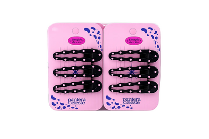 Pinzas Cucaracho Para Cabello Pantera Celeste
