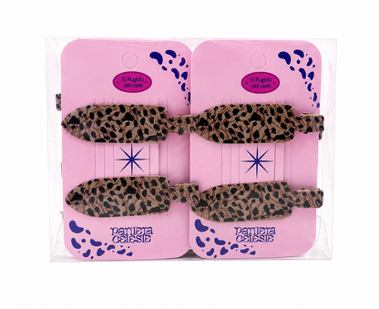 Pinzas Sujetadoras De Cabello Para Maquillaje Pantera Celeste