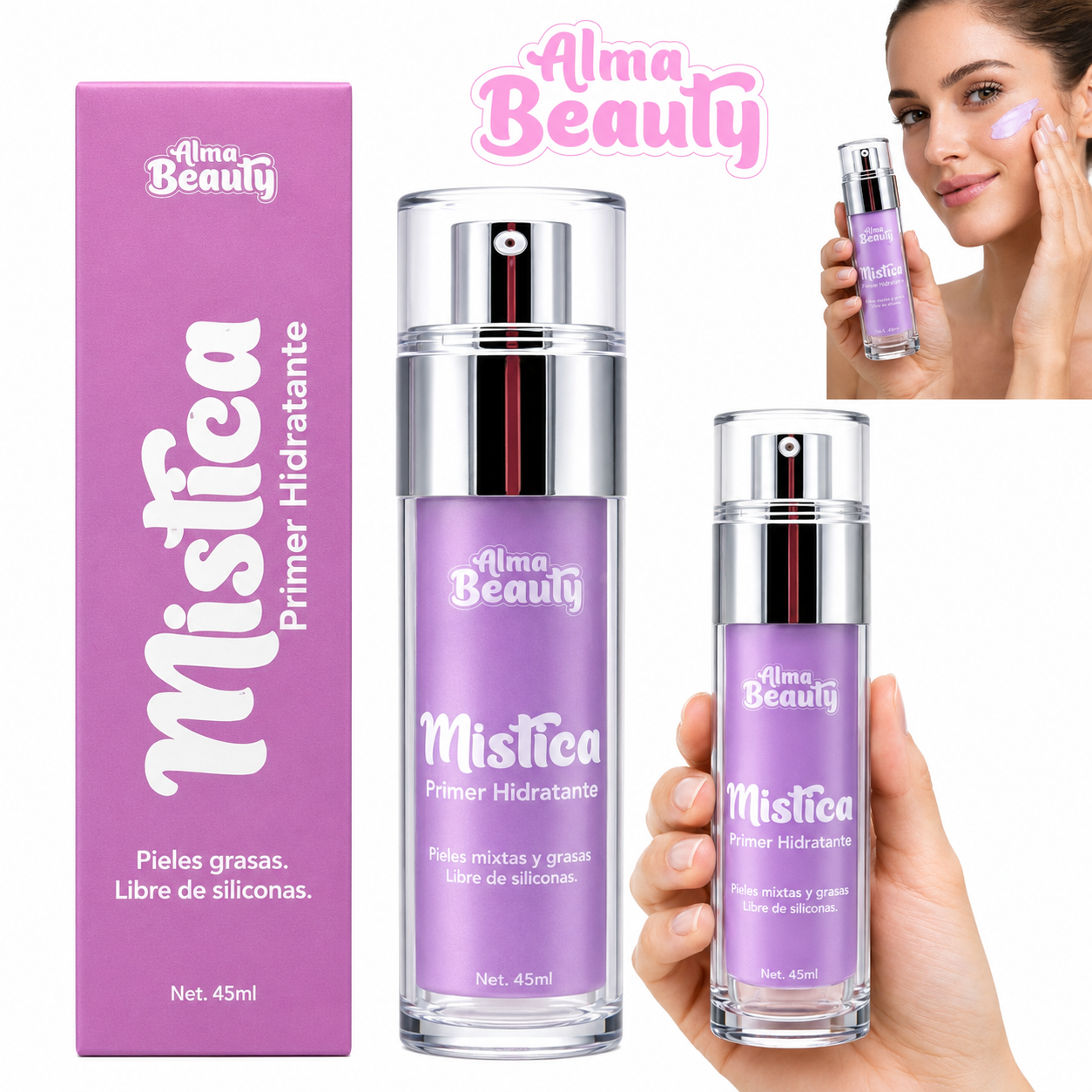 Primer Hidratante Pieles Grasas Mística 45Ml Alma Beauty