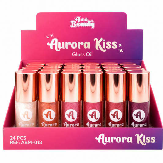 Set Gloss Oil Aurora Kiss x6 Alma Beauty