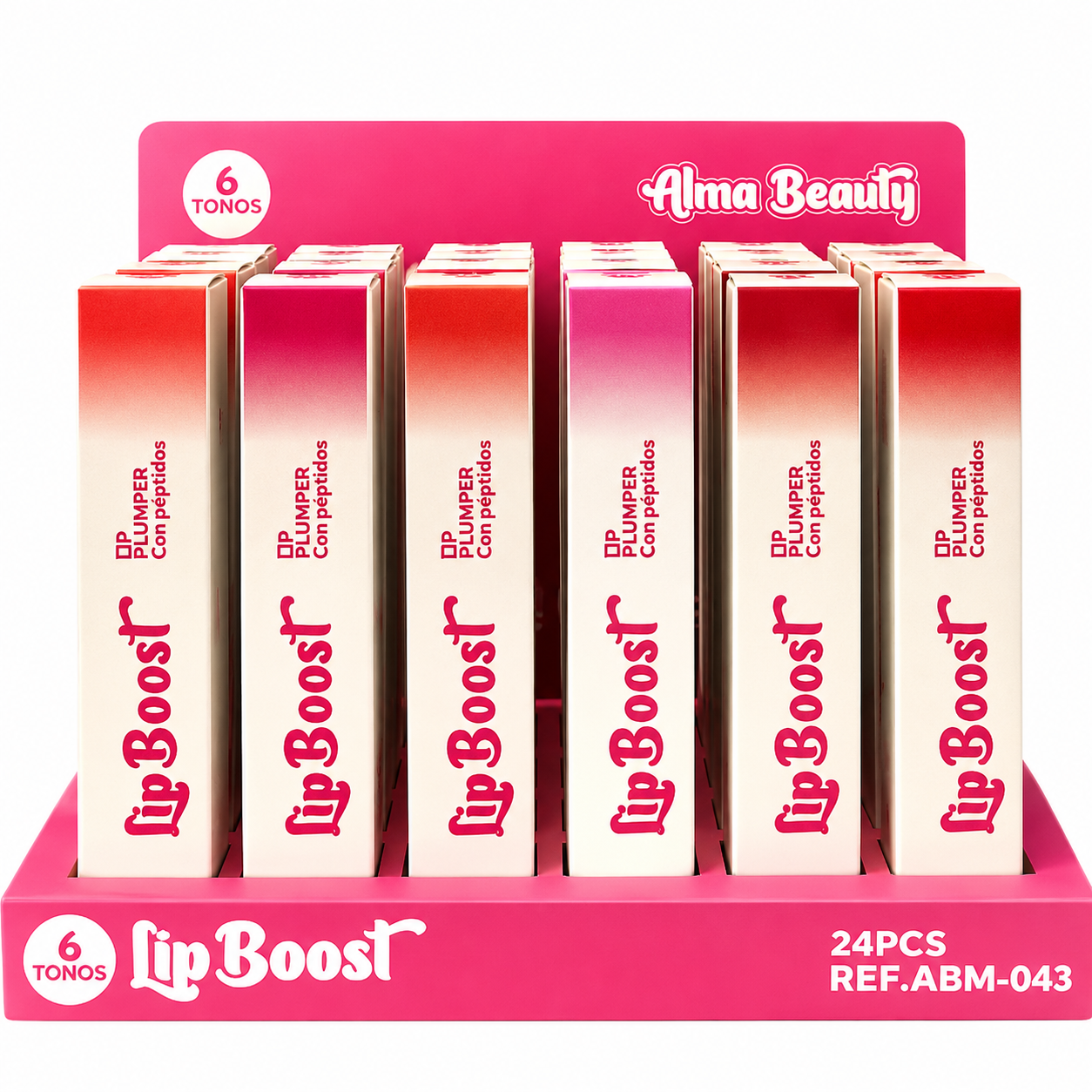 Set Lip Boost Con Peptidos x6 Alma Beauty
