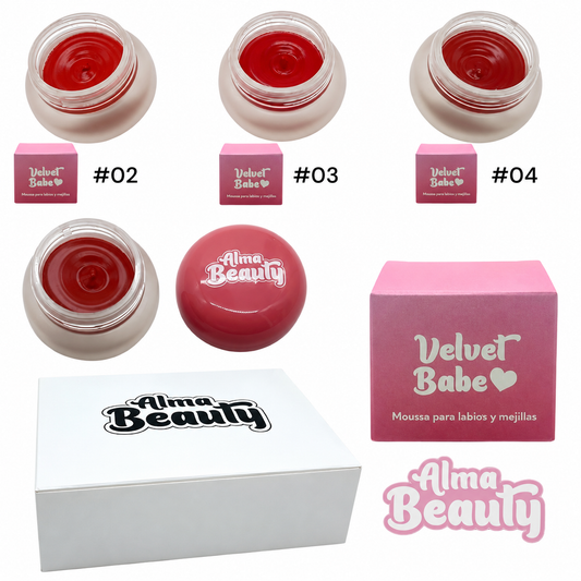 Set Mouse Cremoso Para Labios Y Mejillas x4 Alma Beauty