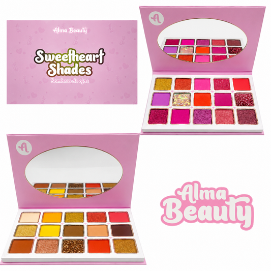 Set Paleta De Sombras 15 tonos x2 Alma Beauty