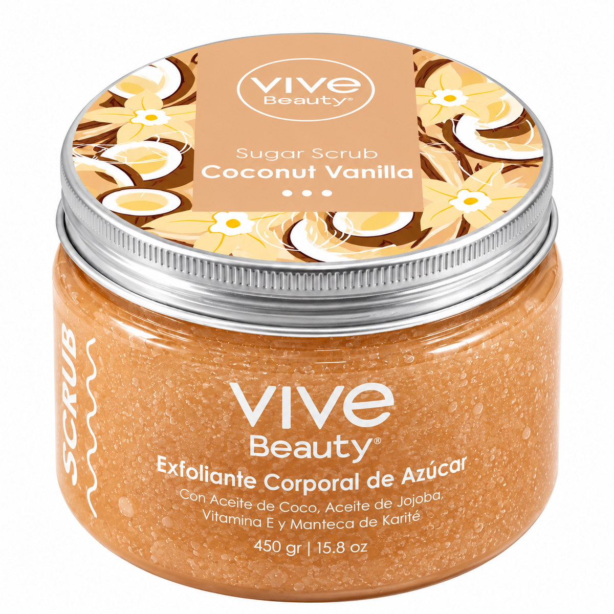 Sugar Scrub Coco Vainilla 450Ml Vive Beauty