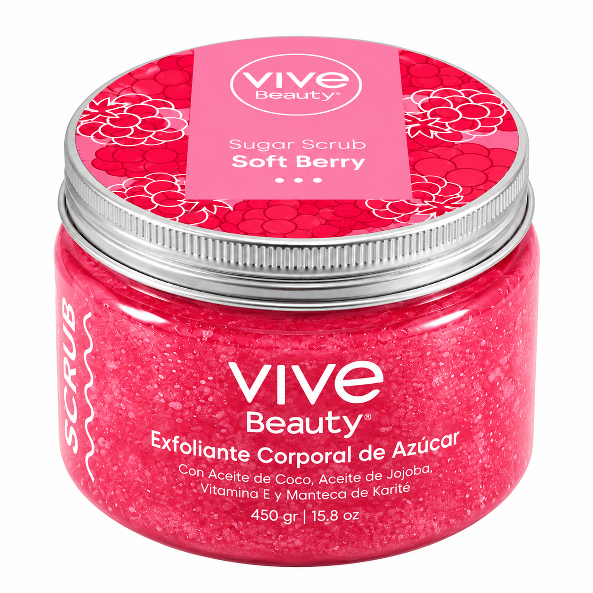 Sugar Scrub Soft Berry 450Ml Vive Beauty