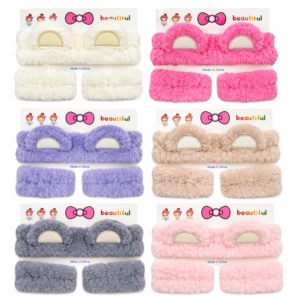 Balaca Para Maquillaje Orejas Con Muñequeras Colores Surtidos