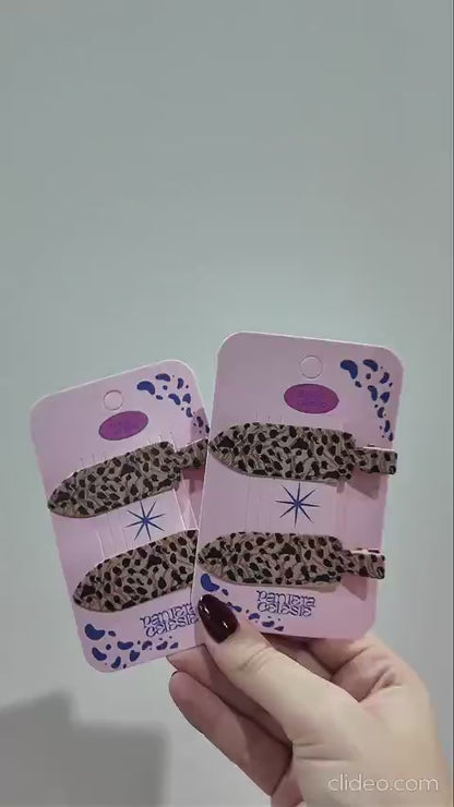 Pinzas Sujetadoras De Cabello Para Maquillaje Pantera Celeste