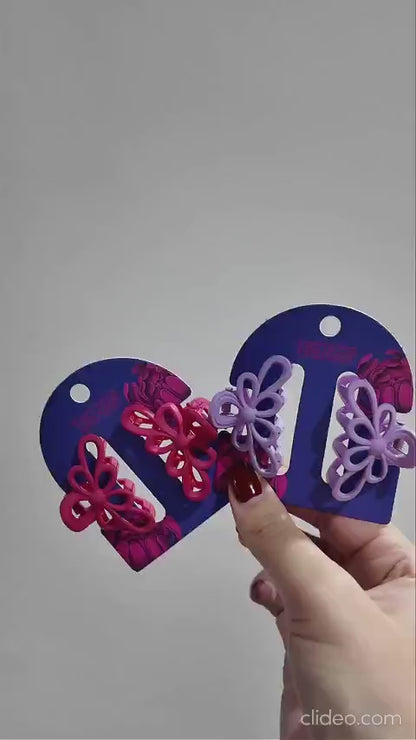 Set 2 Piezas Pinzas Para Pelo Pantera Celeste