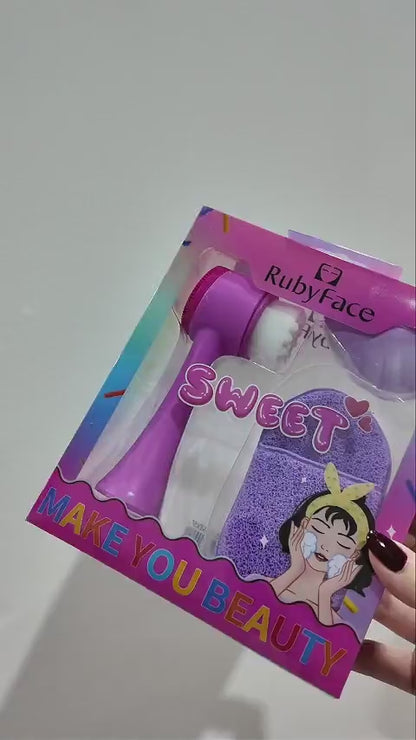 Kit Limpieza Facial Con Esponja Exfoliante Incluida